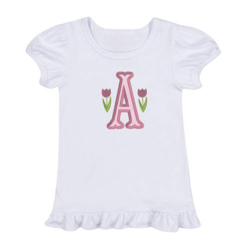 Easter Puff Sleeve Ruffle Toddler Tee