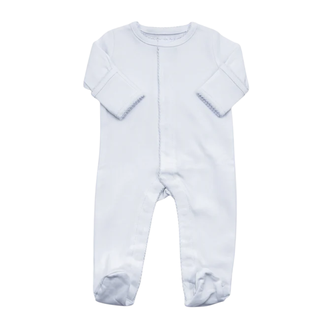 Picot Trim Footie Pajamas