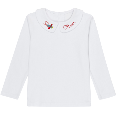 Valentine's Long Sleeve Peter Pan Collar Shirt