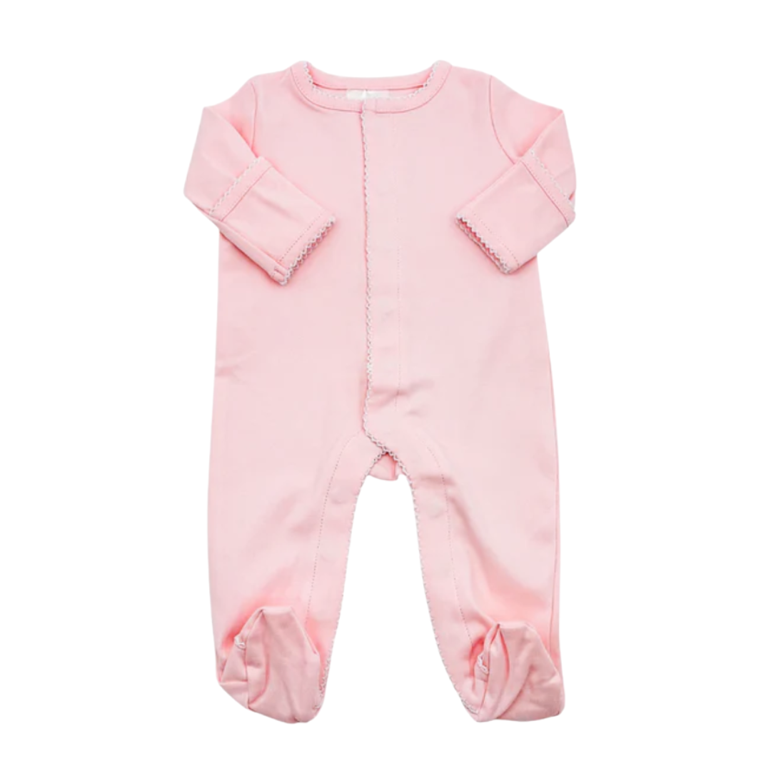 Picot Trim Footie Pajamas