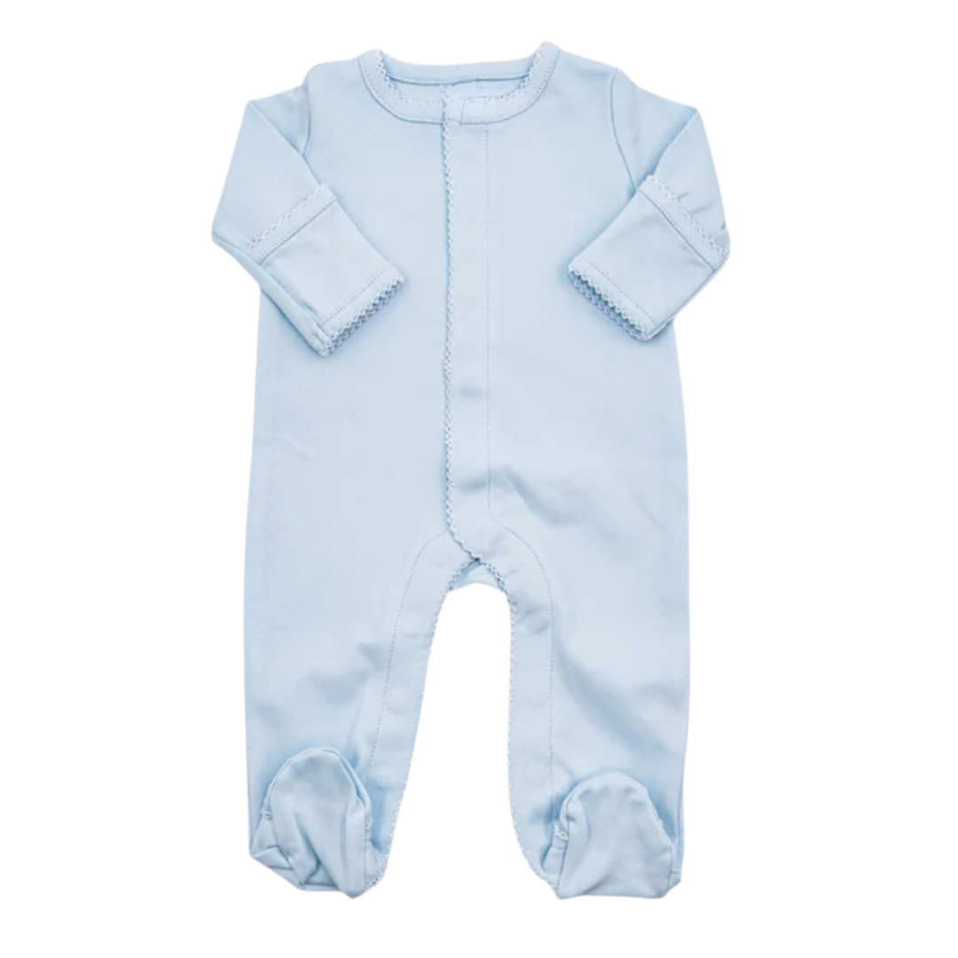 Fall Picot Trim Footie Pajamas