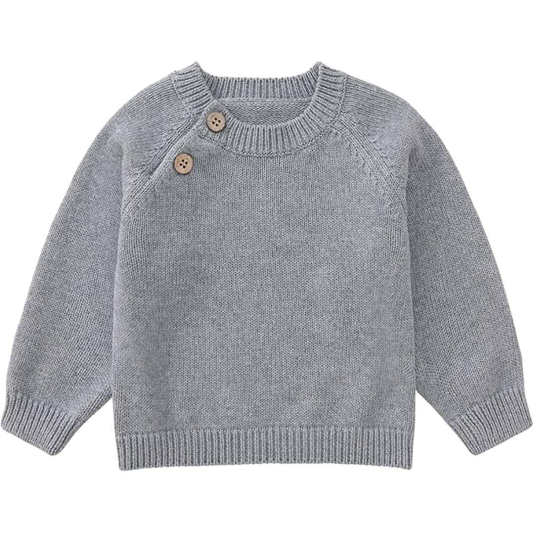 Christmas Knit Sweater with Shoulder Buttons