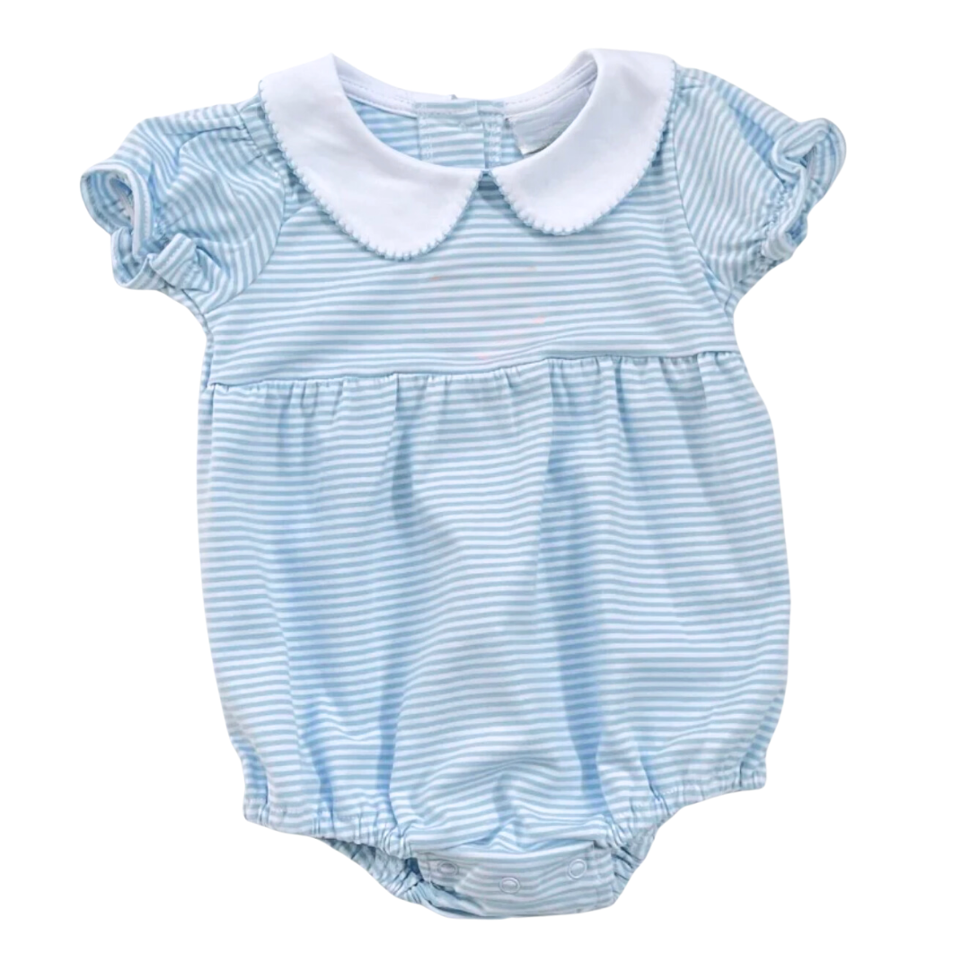 Knit Stripe Peter Pan Collar Bubble