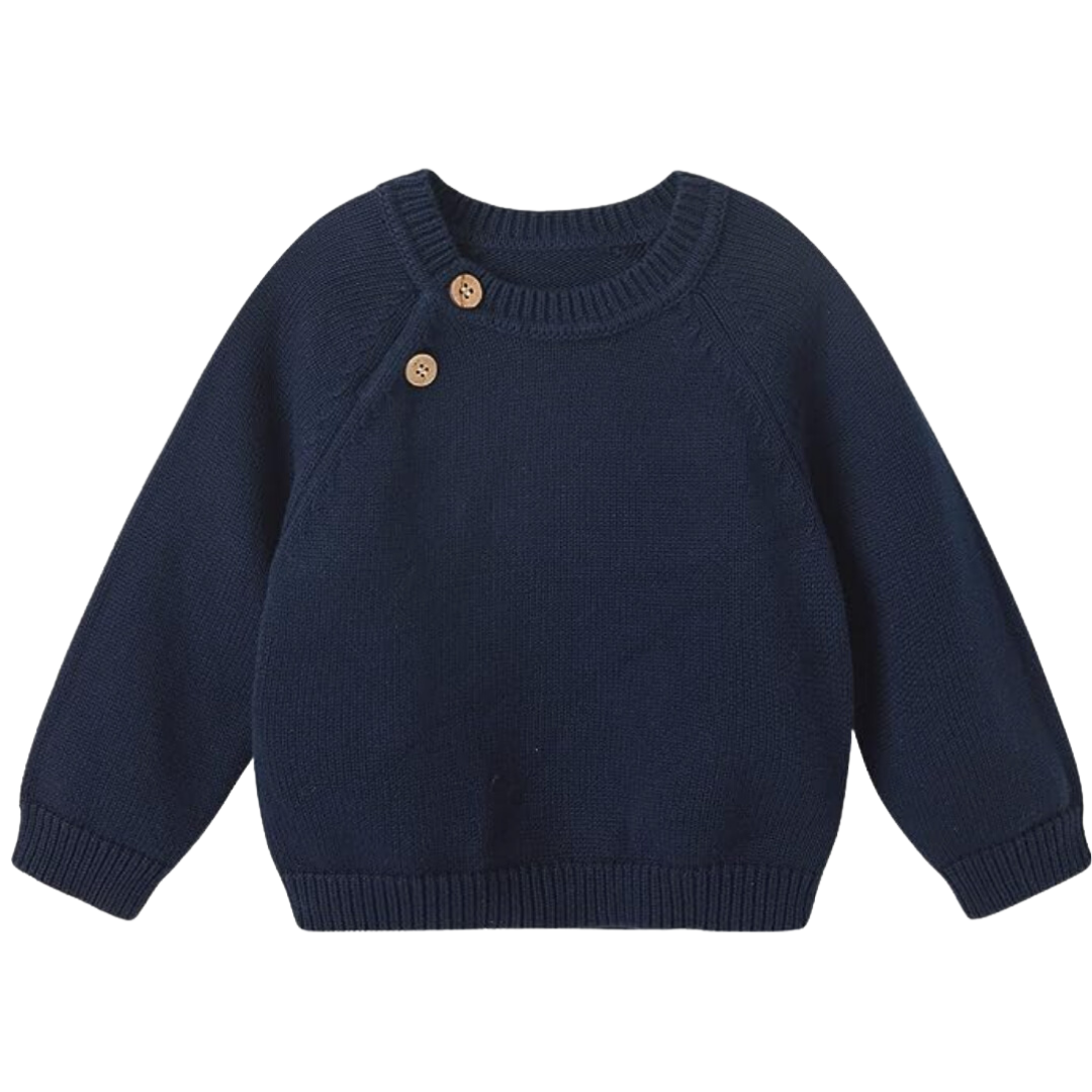 Christmas Knit Sweater with Shoulder Buttons