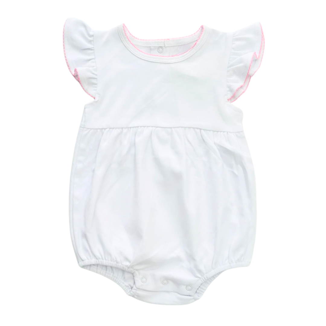 Flutter Sleeve Bubble with Picot Trim