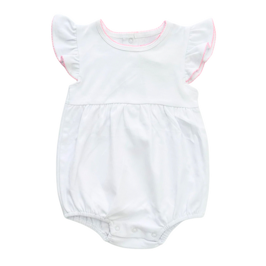 Flutter Sleeve Bubble with Picot Trim