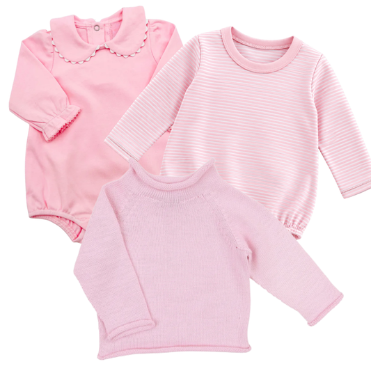 Long Sleeve Pink Baby Bundle- 6 Months