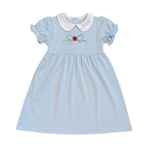Back to School Stripe Peter Pan Collar Dress