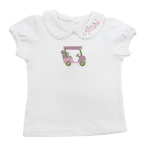 Golf Short Sleeve Ric Rac Collar Shirt