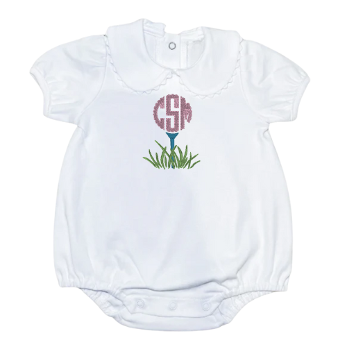 Golf Short Sleeve Ric Rac Collar Bubble