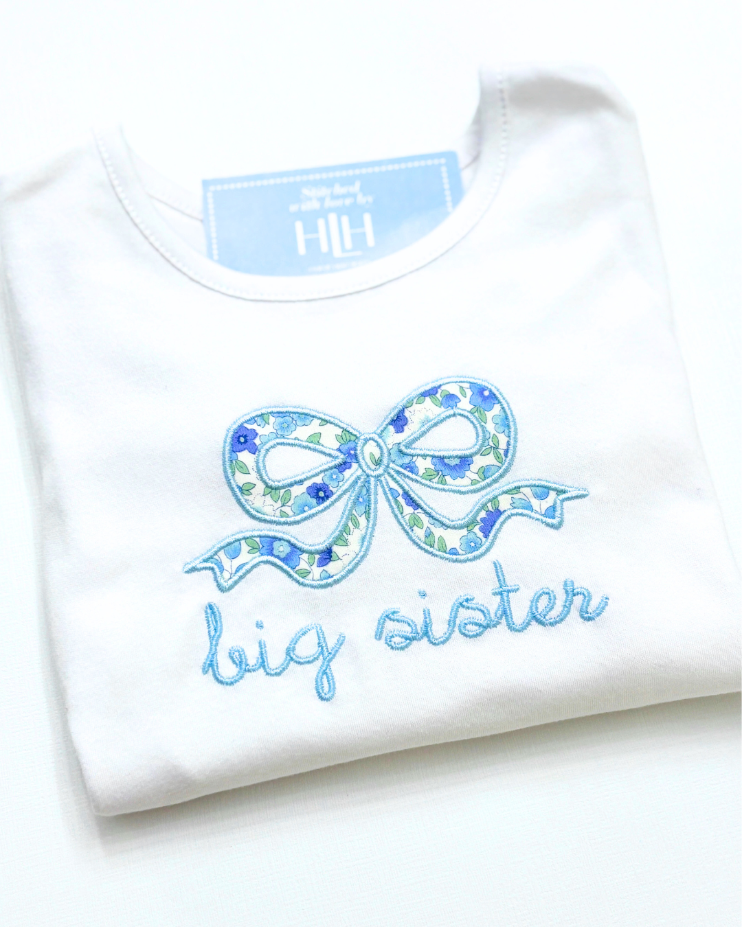 Ready to Ship- Big Sister Blue Bow