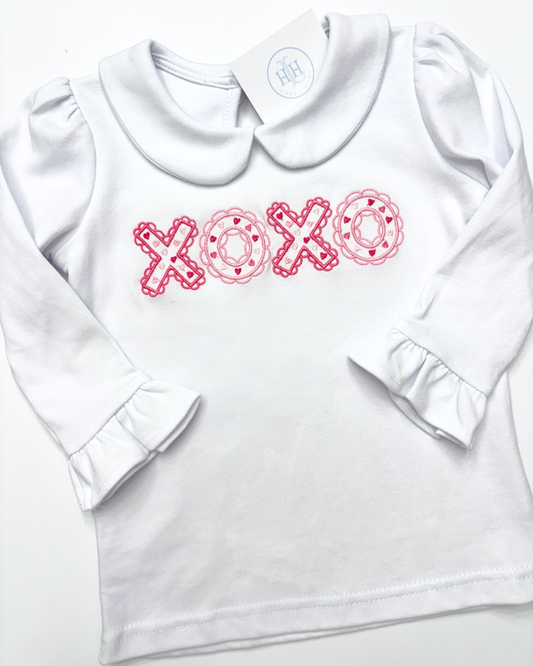 Ready to Ship- Long Sleeve Peter Pan XOXO