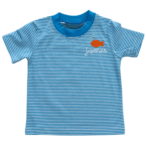 Summer Striped Short Sleeve Toddler Tee
