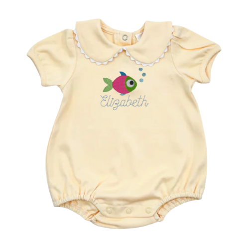 Summer Short Sleeve Ric Rac Collar Bubble