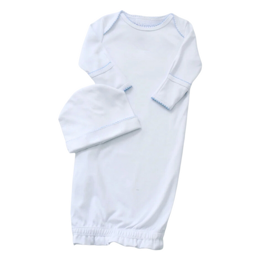 Picot Trim Gown + Hat